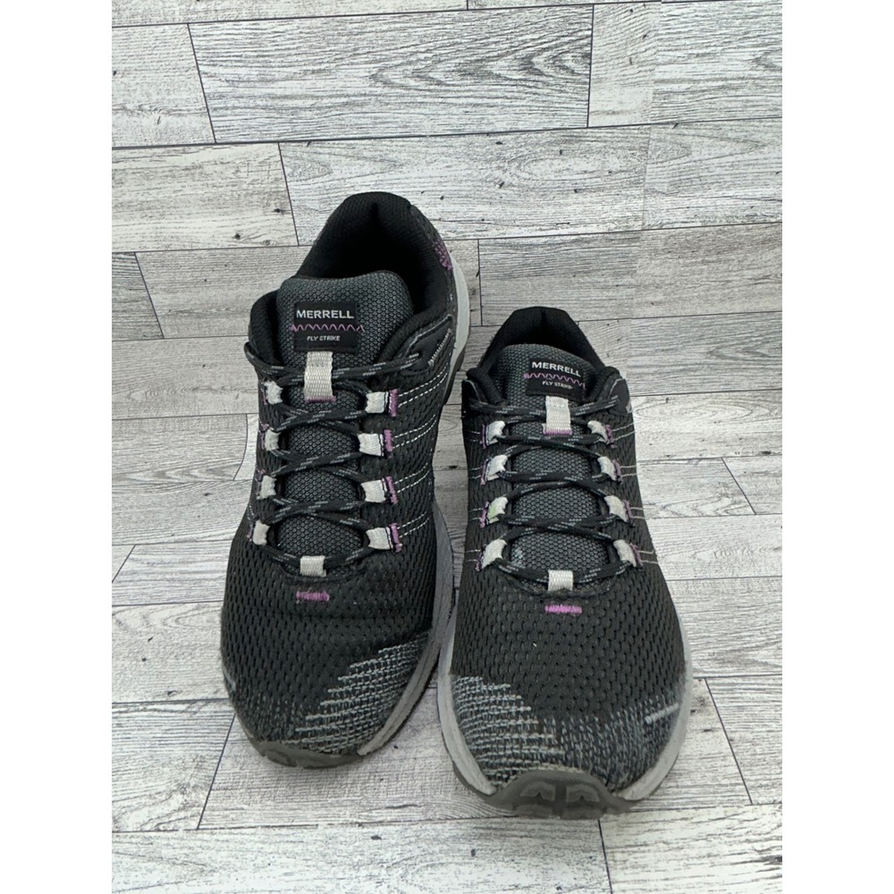 Merrell Fly Strike Black‎ Purple Women's Athletic Running Shoes Sneakers Size 8